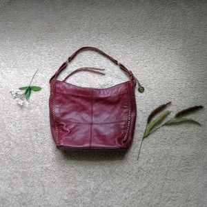 The Sak Leather Silverlake City Hobo in Burgundy